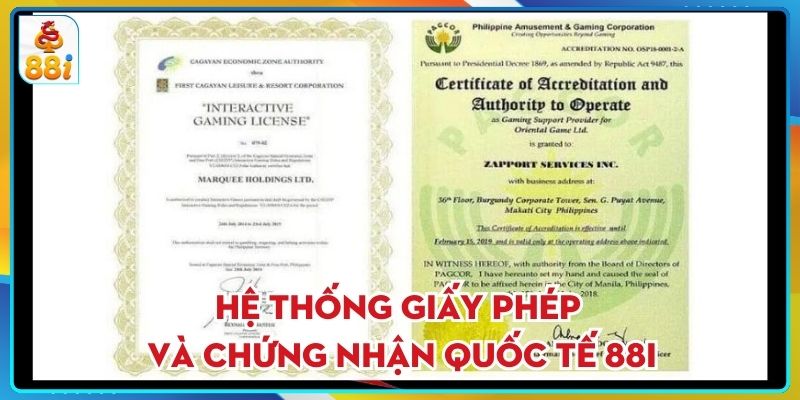 Hệ thống giấy phép và chứng nhận quốc tế 88I